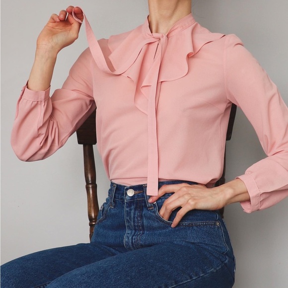 Vintage Tie Blouse - Picture 5 of 6